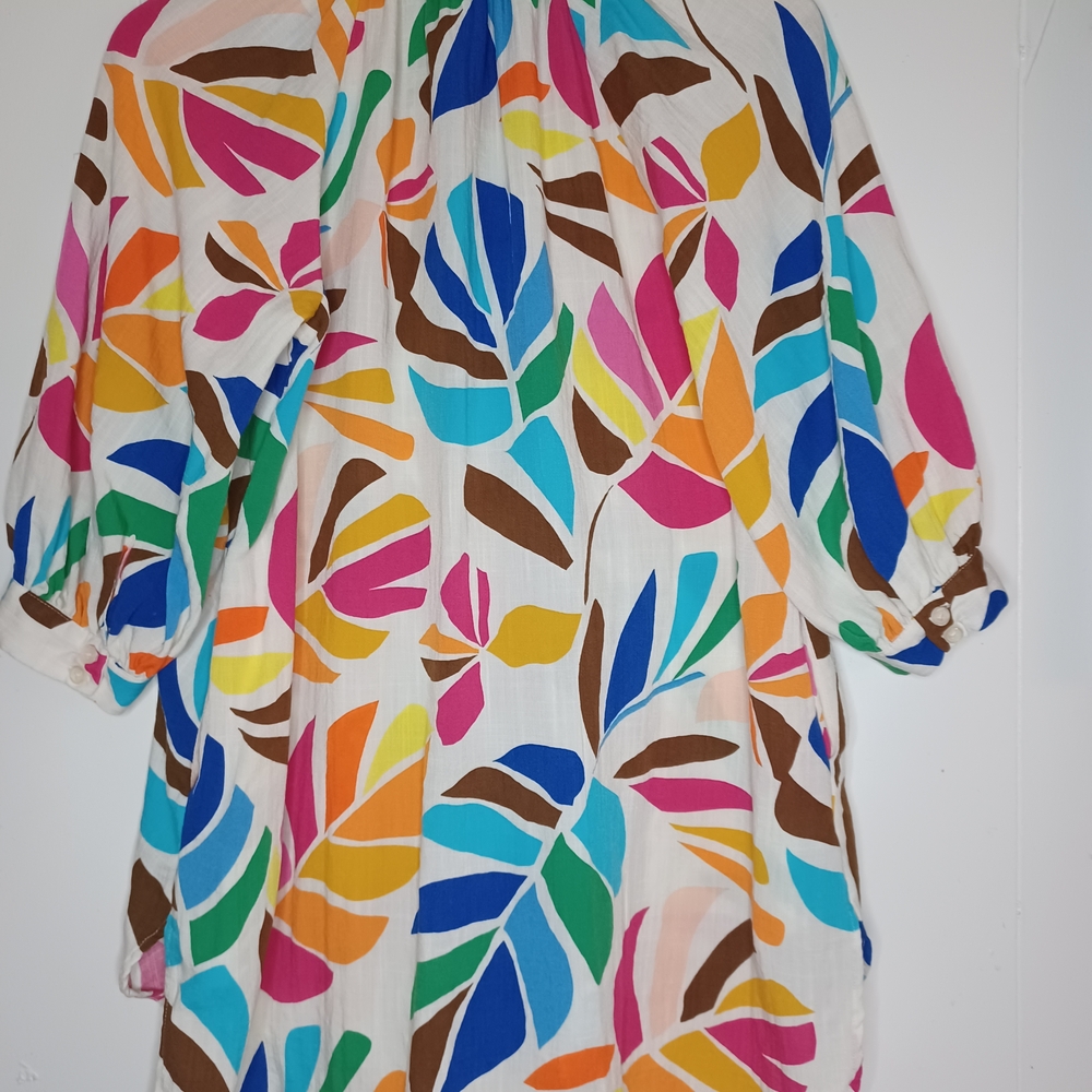 Tabitha Multicolor Leaf Pattern Tunic - image 6